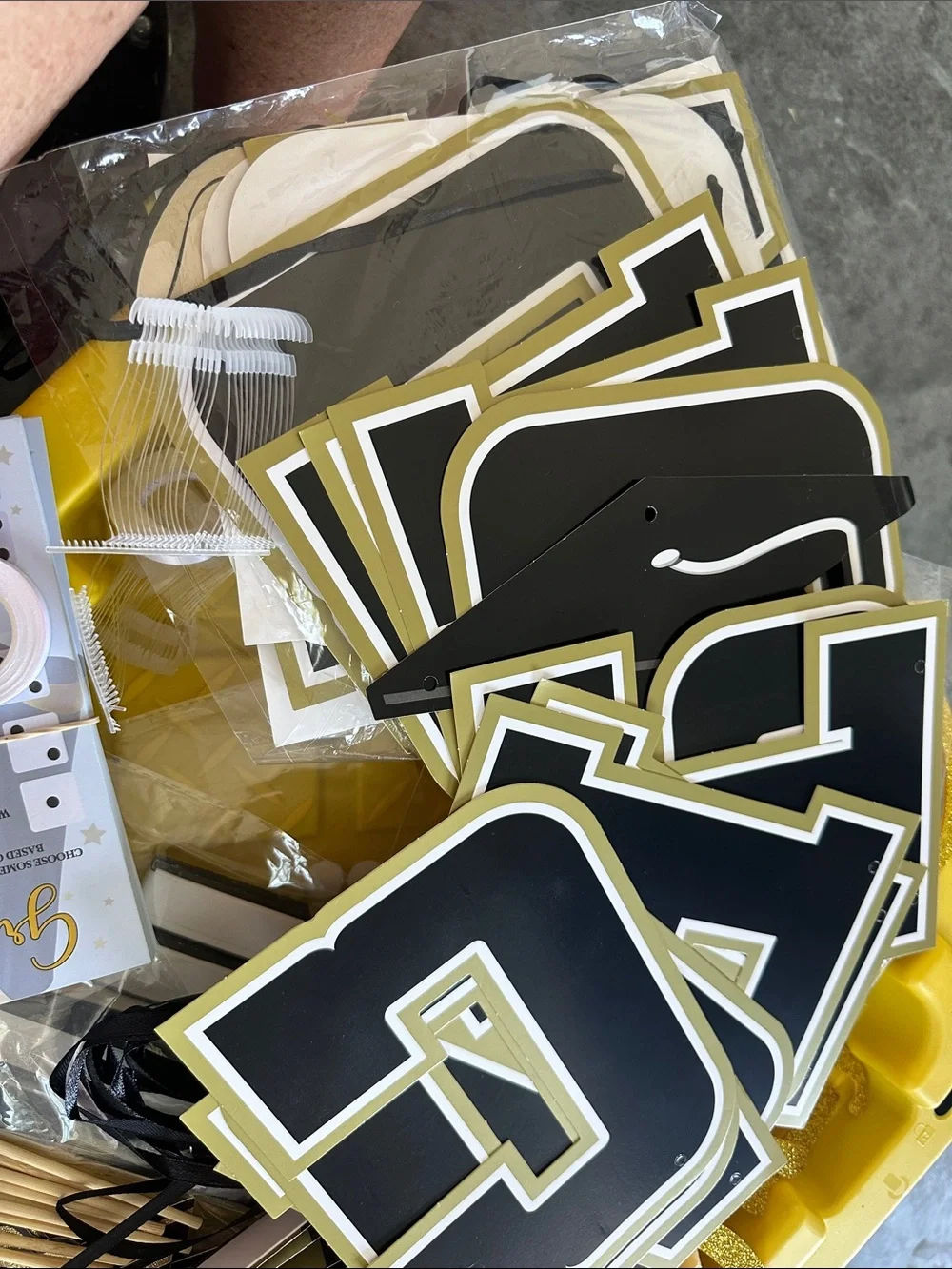 Graduation Party Supplies Pack - Gold, Yellow, Silver & Black plus more